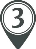 icon of map pin with #3