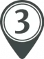 icon of map pin with #3